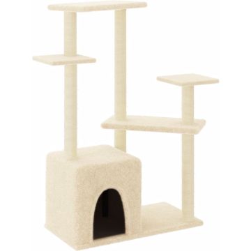 vidaXL-Kattenmeubel-met-sisal-krabpalen-107,5-cm-crèmekleurig