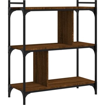 vidaXL-Boekenkast-3-laags-76x32x88-cm-bewerkt-hout-bruin-eikenkleur