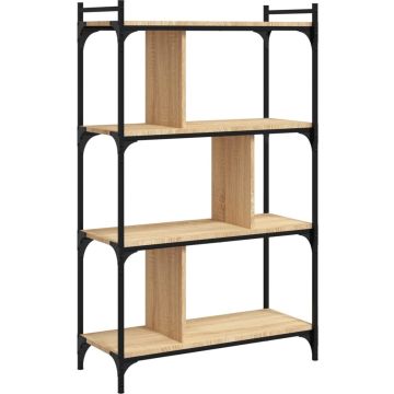 vidaXL-Boekenkast-4-laags-76x32x123-cm-bewerkt-hout-sonoma-eikenkleur