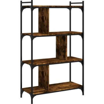 vidaXL-Boekenkast-4-laags-76x32x123-cm-bewerkt-hout-gerookt-eikenkleur