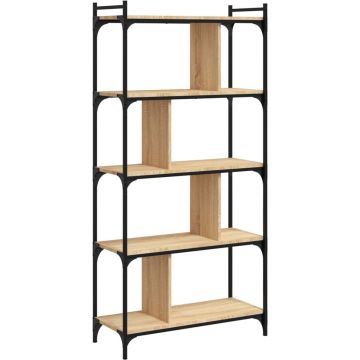 vidaXL-Boekenkast-5-laags-76x32x158-cm-bewerkt-hout-sonoma-eikenkleur