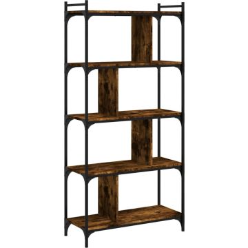 vidaXL-Boekenkast-5-laags-76x32x158-cm-bewerkt-hout-gerookt-eikenkleur