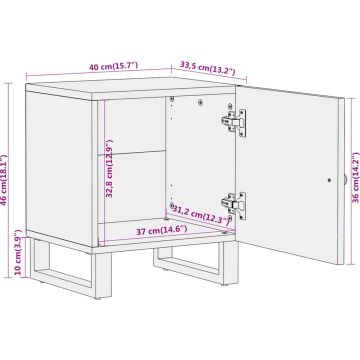 vidaXL-Nachtkastje-massief-mangohout-bruin-en-zwart