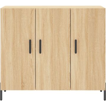 vidaXL Dressoir 90x34x80 cm bewerkt hout sonoma eikenkleurig