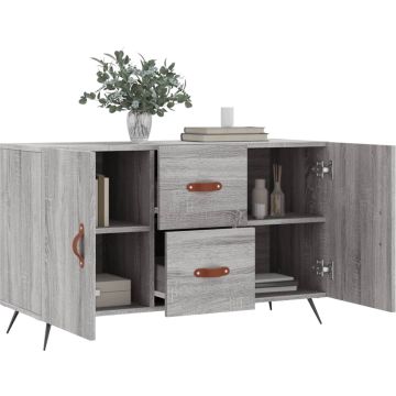 vidaXL Dressoir 100x36x60 cm bewerkt hout grijs sonoma eikenkleurig