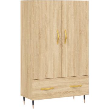 vidaXL Hoge kast 69,5x31x115 cm bewerkt hout sonoma eikenkleurig