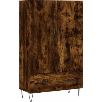 vidaXL Hoge kast 69,5x31x115 cm bewerkt hout gerookt eikenkleurig