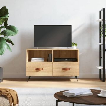 vidaXL Tv-meubel 80x36x50 cm bewerkt hout sonoma eiken