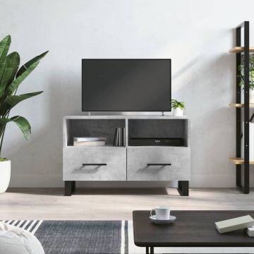 vidaXL Tv-meubel 80x36x50 cm bewerkt hout betongrijs