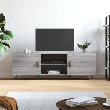 vidaXL Tv-meubel 150x30x50 cm bewerkt hout grijs sonoma eikenkleurig