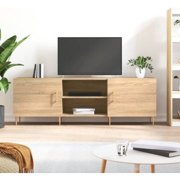 vidaXL Tv-meubel 150x30x50 cm bewerkt hout sonoma eikenkleurig