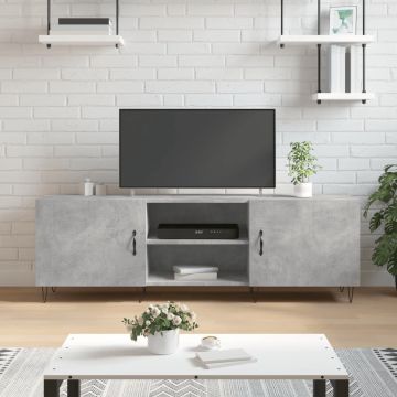 vidaXL Tv-meubel 150x30x50 cm bewerkt hout betongrijs