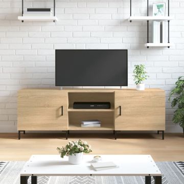 vidaXL Tv-meubel 150x30x50 cm bewerkt hout sonoma eikenkleurig