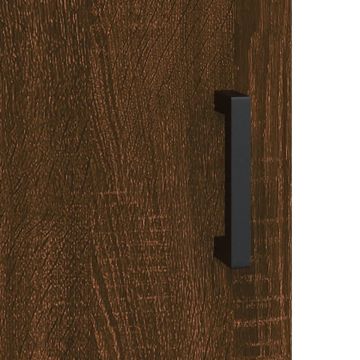 vidaXL Hoge kast 69,5x31x115 cm bewerkt hout bruineikenkleurig