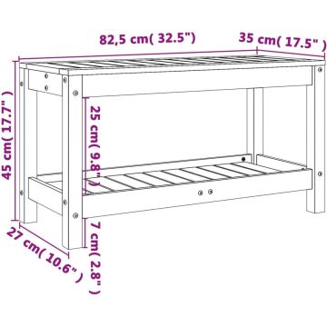 vidaXL-Tuinbank-82,5x35x45-cm-massief-grenenhout-zwart