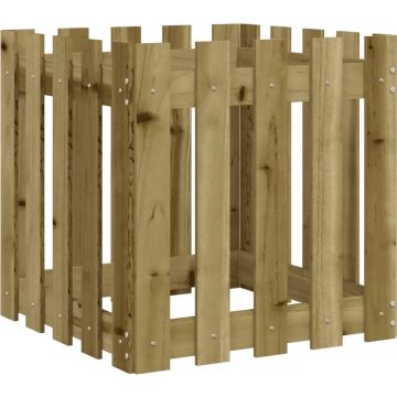 vidaXL-Plantenbak-met-hekontwerp-50x50x50-cm-geïmpregneerd-grenenhout