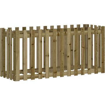 vidaXL-Plantenbak-verhoogd-hekontwerp-150x50x70-cm-geïmpregneerd-hout