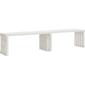 vidaXL-Tuinbankje-verlengbaar-212,5x40,5x45-cm-massief-grenenhout-wit