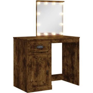 vidaXL-Kaptafel-met-LED-verlichting-90x42x132,5-cm-gerookt-eikenkleur