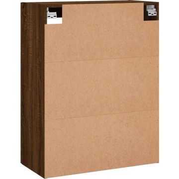 vidaXL Wandkast 69,5x34x90 cm bruineikenkleurig