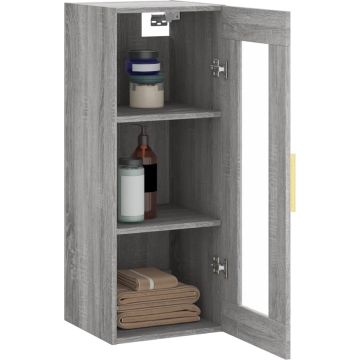 vidaXL Hangkast 34,5x34x90 cm grijs sonoma eikenkleurig