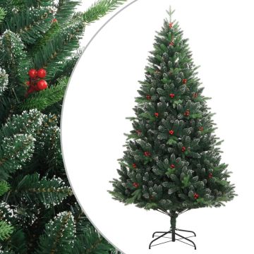 vidaXL-Kunstkerstboom-met-scharnieren-en-rode-bessen-120-cm