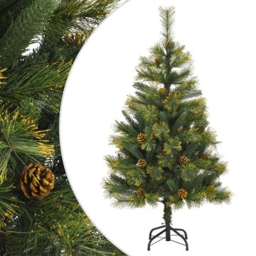 vidaXL-Kunstkerstboom-met-scharnieren-en-dennenappels-120-cm