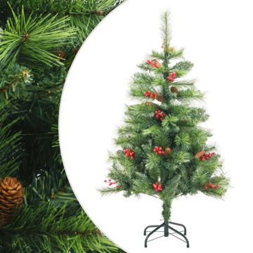 vidaXL-Kunstkerstboom-met-scharnieren-dennenappels-en-bessen-150-cm