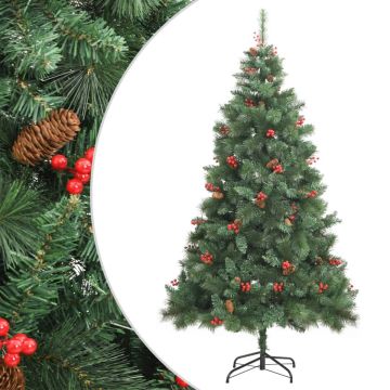 vidaXL-Kunstkerstboom-met-scharnieren-dennenappels-en-bessen-240-cm