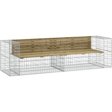 vidaXL-Tuinbank-schanskorfontwerp-244x71x65,5-cm-geïmpregneerd-hout