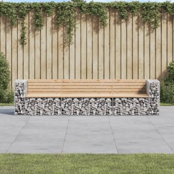 vidaXL Tuinbank schanskorfontwerp 287x71x65,5 cm massief grenenhout