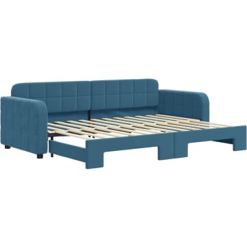 vidaXL-Slaapbank-met-onderschuifbed-80x200-cm-fluweel-blauw