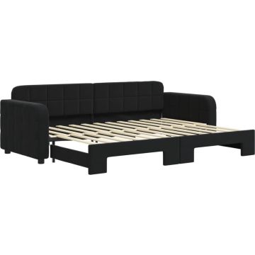 vidaXL-Slaapbank-met-onderschuifbed-80x200-cm-fluweel-zwart