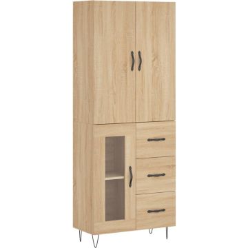 vidaXL-Hoge-kast-69,5x34x180-cm-bewerkt-hout-sonoma-eikenkleurig