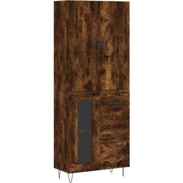 vidaXL-Hoge-kast-69,5x34x180-cm-bewerkt-hout-gerookt-eikenkleurig