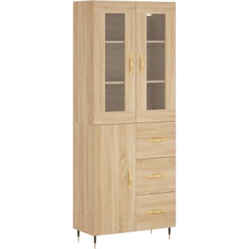 vidaXL-Hoge-kast-69,5x34x180-cm-bewerkt-hout-sonoma-eikenkleurig