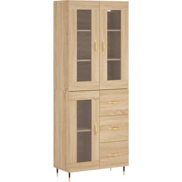 vidaXL-Hoge-kast-69,5x34x180-cm-bewerkt-hout-sonoma-eikenkleurig