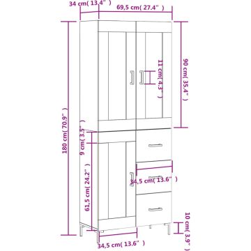 vidaXL-Hoge-kast-69,5x34x180-cm-bewerkt-hout-betongrijs