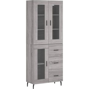 vidaXL-Hoge-kast-69,5x34x180-cm-bewerkt-hout-grijs-sonoma-eikenkleurig