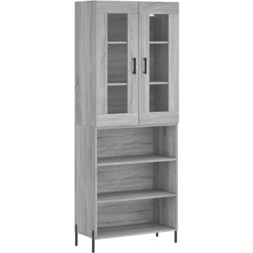 vidaXL-Hoge-kast-69,5x34x180-cm-bewerkt-hout-grijs-sonoma-eikenkleurig