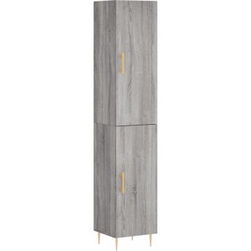 vidaXL-Hoge-kast-34,5x34x180-cm-bewerkt-hout-grijs-sonoma-eikenkleurig