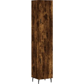 vidaXL-Hoge-kast-34,5x34x180-cm-bewerkt-hout-gerookt-eikenkleurig