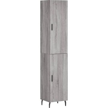 vidaXL-Hoge-kast-34,5x34x180-cm-bewerkt-hout-grijs-sonoma-eikenkleurig