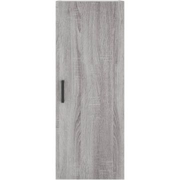 vidaXL Hoge kast 34,5x34x180 cm bewerkt hout grijs sonoma eikenkleurig