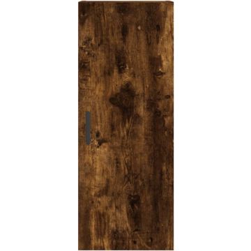 vidaXL Hoge kast 34,5x34x180 cm bewerkt hout gerookt eikenkleurig