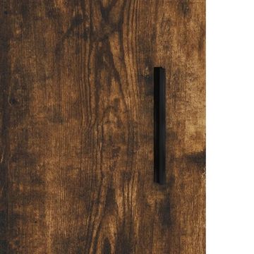 vidaXL Hoge kast 34,5x34x180 cm bewerkt hout gerookt eikenkleurig