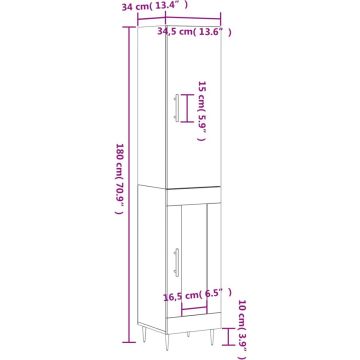 vidaXL-Hoge-kast-34,5x34x180-cm-bewerkt-hout-hoogglans-wit