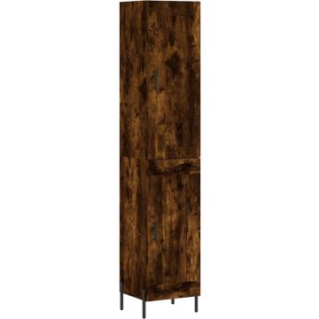 vidaXL-Hoge-kast-34,5x34x180-cm-bewerkt-hout-gerookt-eikenkleurig