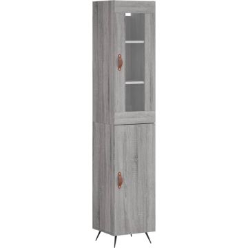 vidaXL-Hoge-kast-34,5x34x180-cm-bewerkt-hout-grijs-sonoma-eikenkleurig