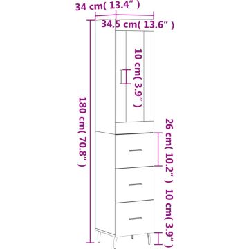 vidaXL-Hoge-kast-34,5x34x180-cm-bewerkt-hout-wit